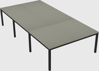 Shared rectangular desk