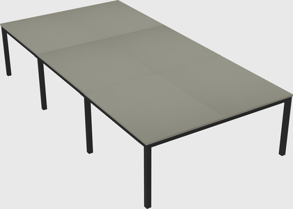 Shared rectangular desk