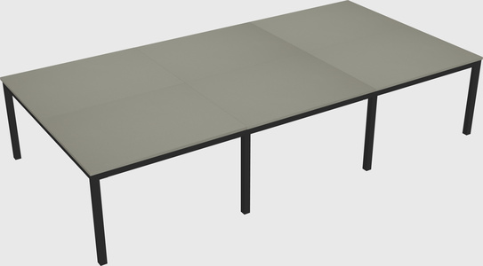 Shared rectangular desk