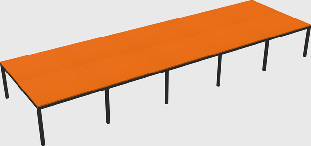 Shared rectangular desk