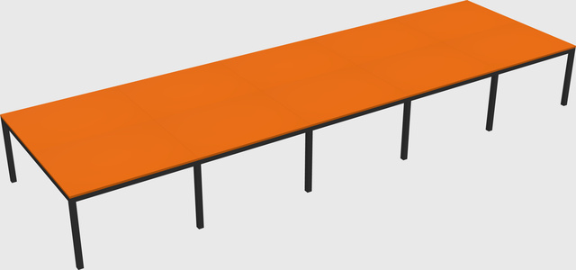 Shared rectangular desk