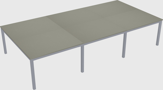 Shared rectangular desk