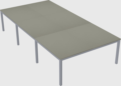 Shared rectangular desk