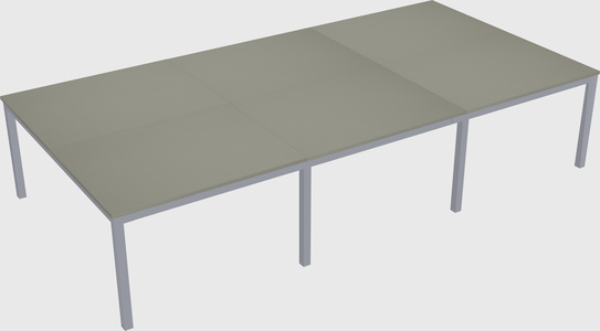 Shared rectangular desk