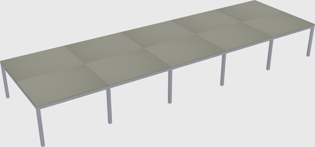 Shared rectangular desk