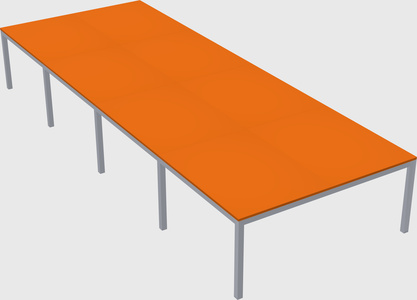 Shared rectangular desk
