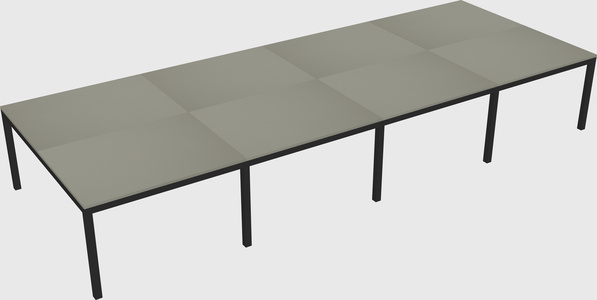 Shared rectangular desk
