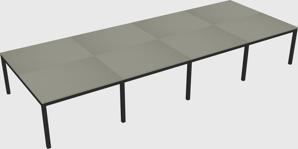 Shared rectangular desk