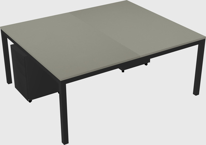 Shared rectangular desk