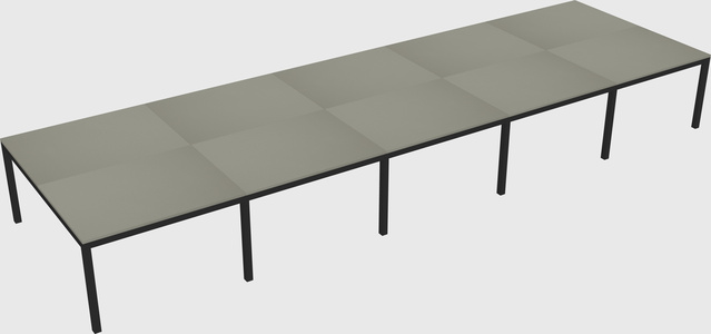 Shared rectangular desk