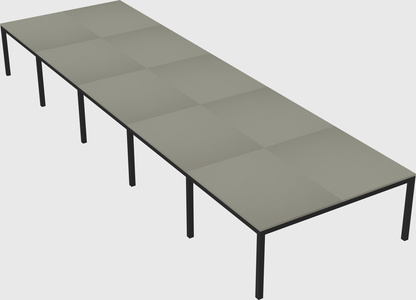 Shared rectangular desk