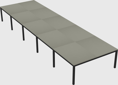 Shared rectangular desk