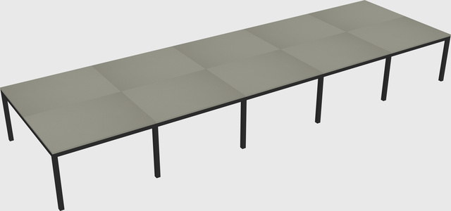 Shared rectangular desk