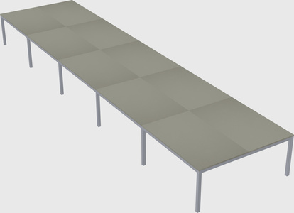 Shared rectangular desk