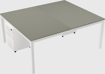 Shared rectangular desk