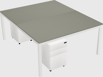 Shared rectangular desk