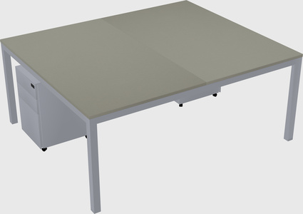 Shared rectangular desk