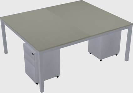 Shared rectangular desk