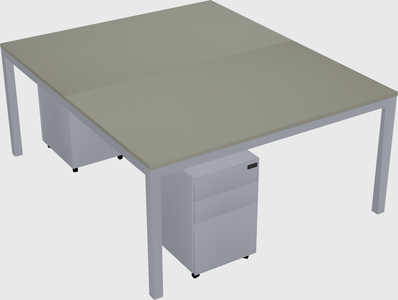 Shared rectangular desk