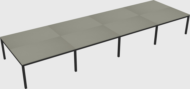 Shared rectangular desk