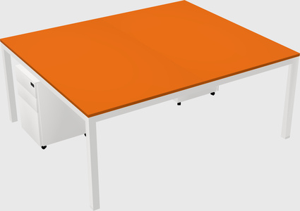 Shared rectangular desk