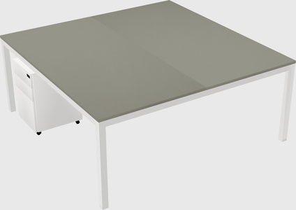 Shared rectangular desk