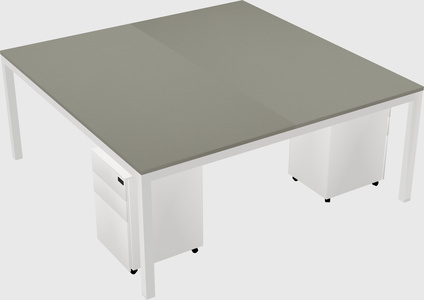 Shared rectangular desk