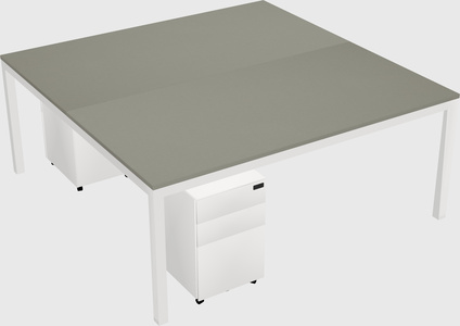 Shared rectangular desk