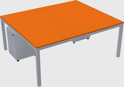 Shared rectangular desk