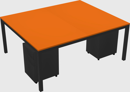 Shared rectangular desk