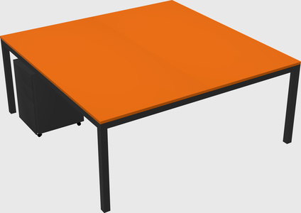 Shared rectangular desk