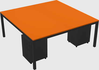 Shared rectangular desk
