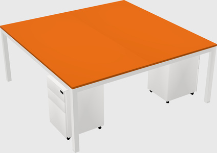 Shared rectangular desk