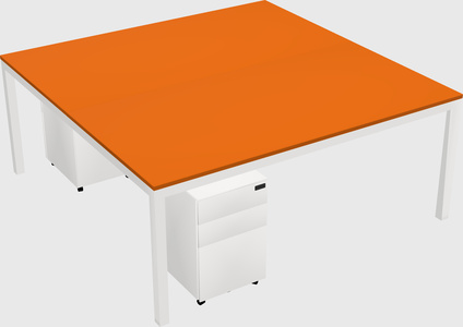 Shared rectangular desk