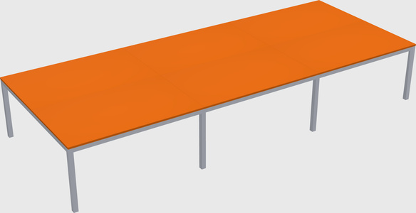 Shared rectangular desk