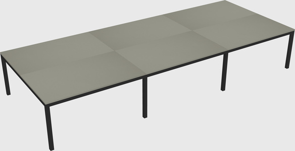 Shared rectangular desk