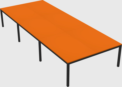 Shared rectangular desk