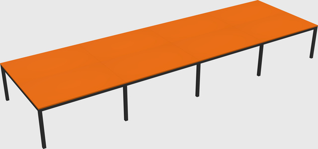 Shared rectangular desk
