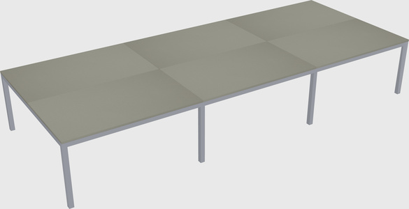 Shared rectangular desk