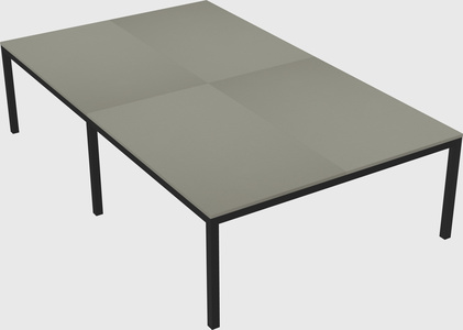Shared rectangular desk