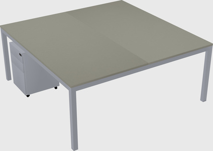Shared rectangular desk