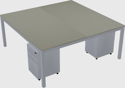Shared rectangular desk