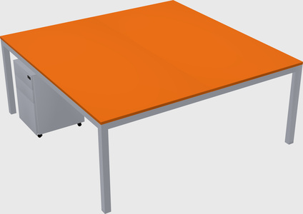 Shared rectangular desk