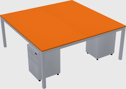 Shared rectangular desk