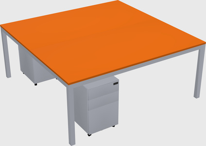 Shared rectangular desk