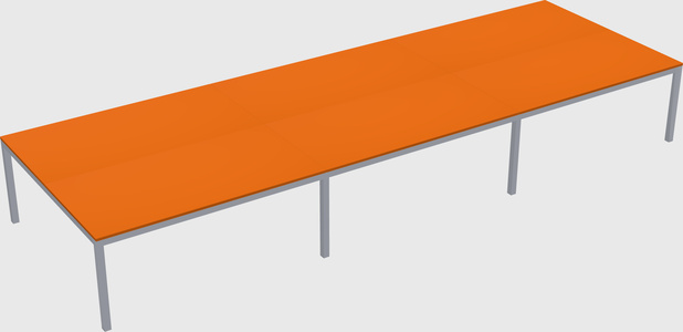 Shared rectangular desk