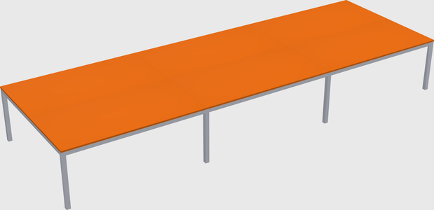 Shared rectangular desk