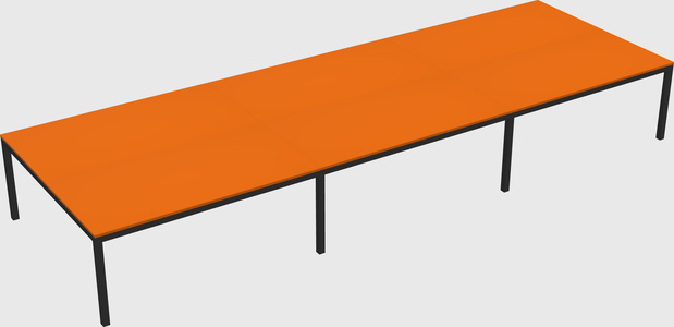 Shared rectangular desk