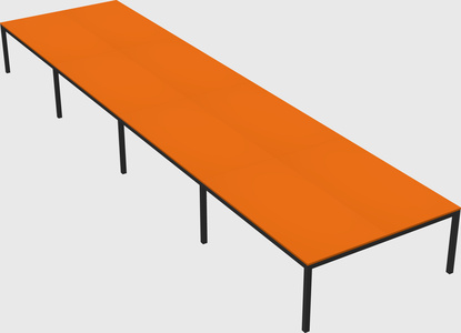 Shared rectangular desk