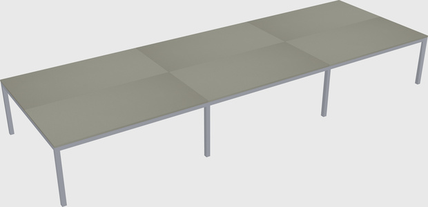 Shared rectangular desk